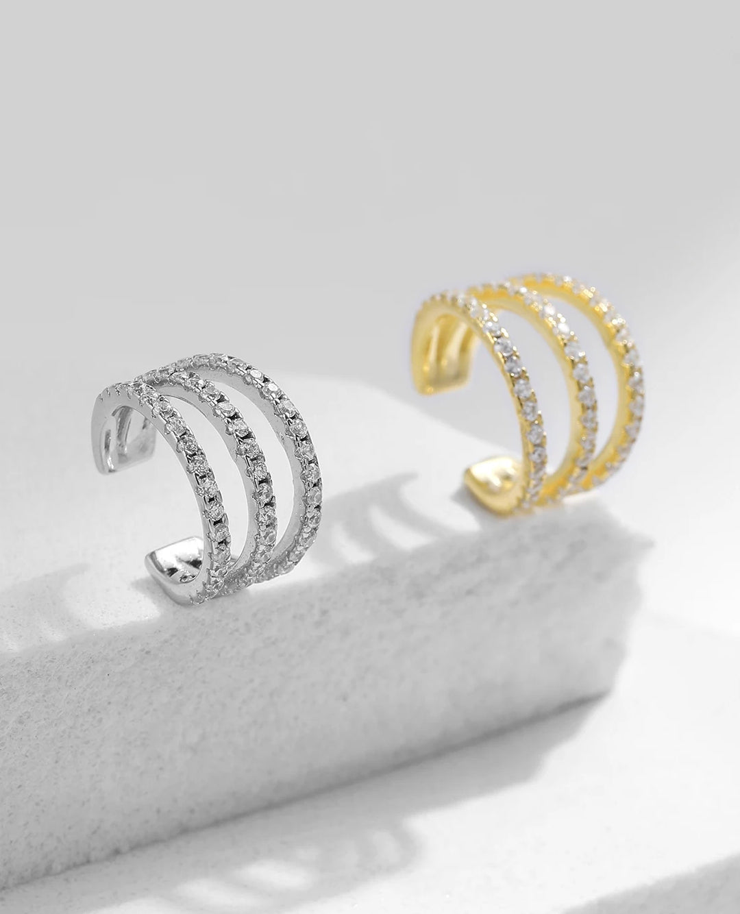 multi-line sparkle ear cuff