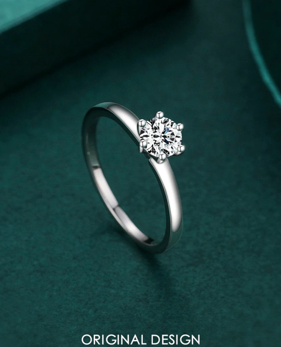 round clear cz prong ring