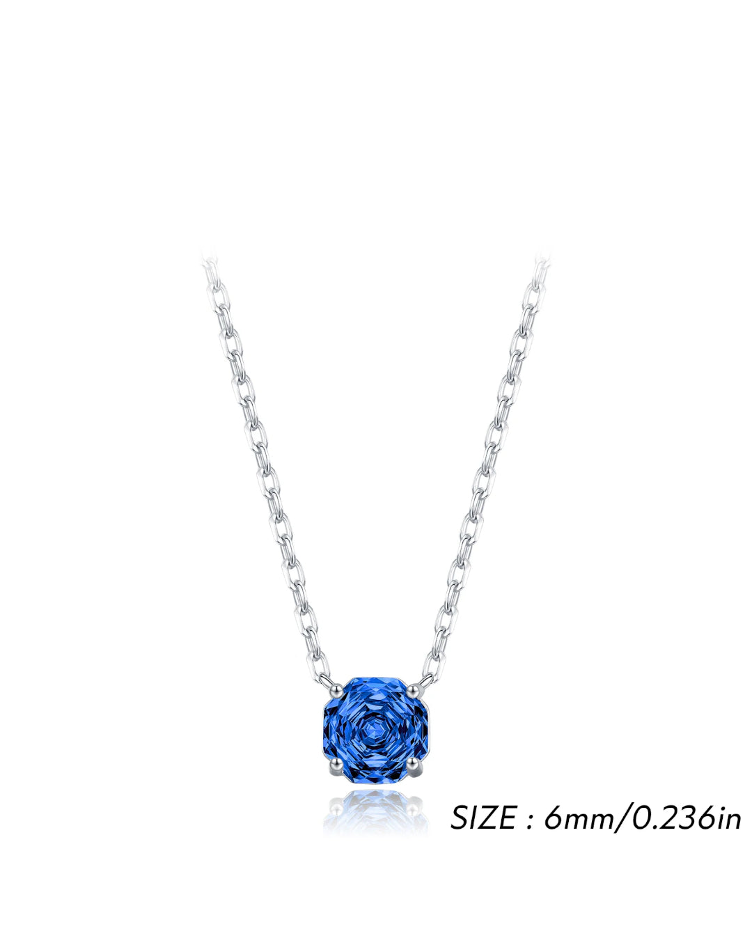 minimal blue geometric pendant