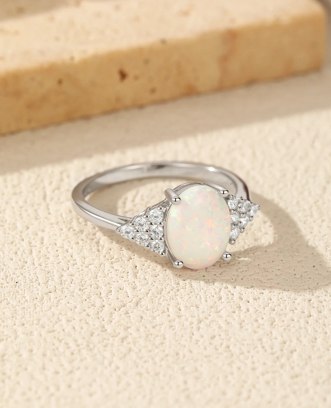 opal halo ring