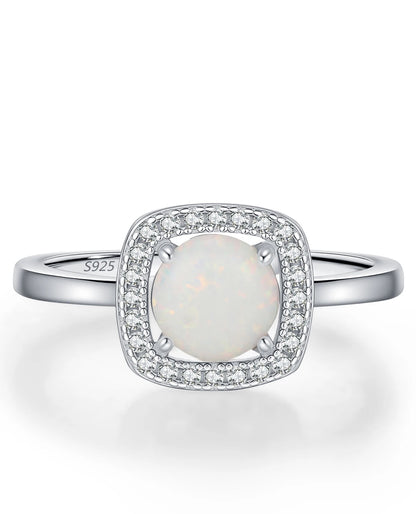 Opal Halo Ring