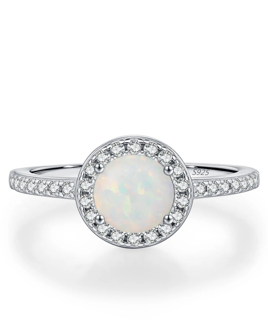 opal halo ring