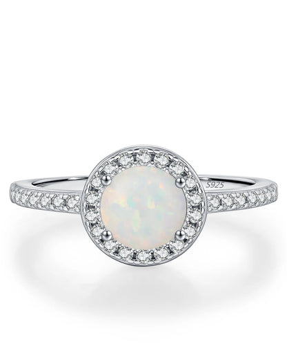 Opal Halo Ring