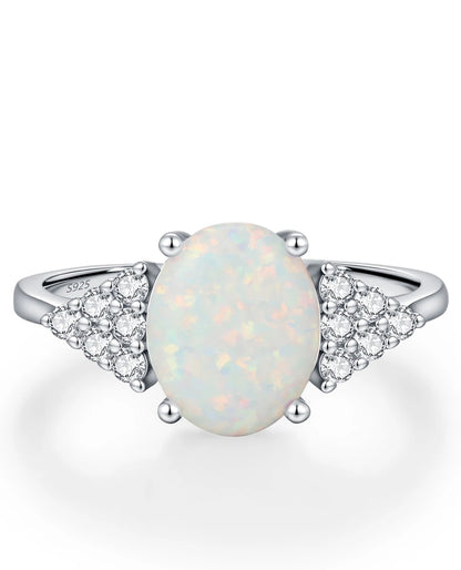 Opal Halo Ring
