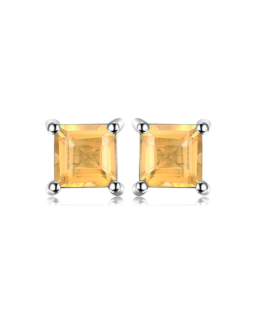 square studs in sterling silver