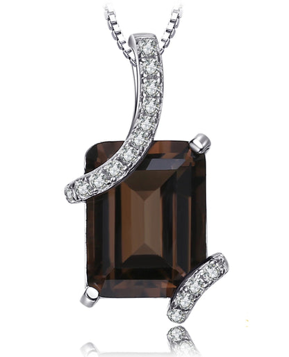 Smoky Quartz Rectangle Pendant