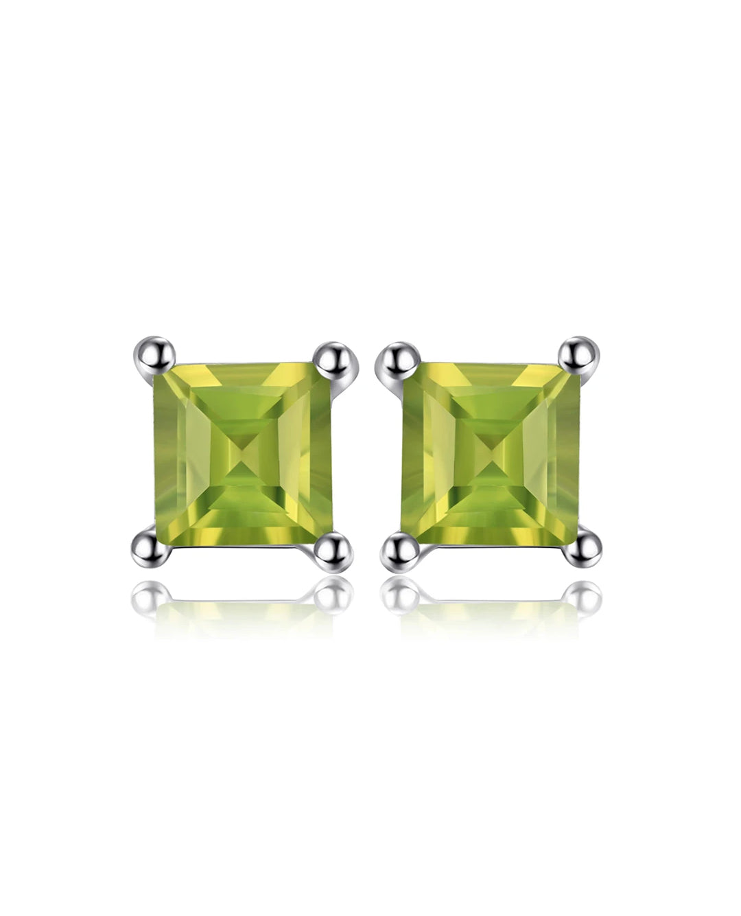 square studs in sterling silver