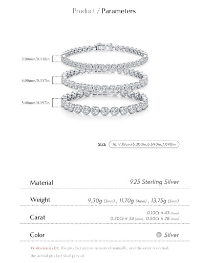Classic Round Moissanite Bracelet