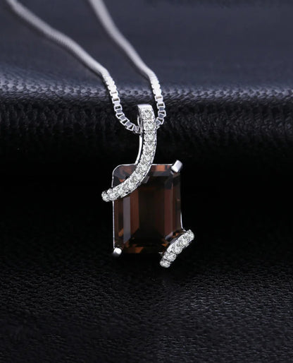 Smoky Quartz Rectangle Pendant