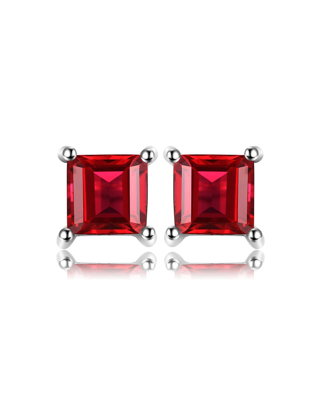 square studs in sterling silver