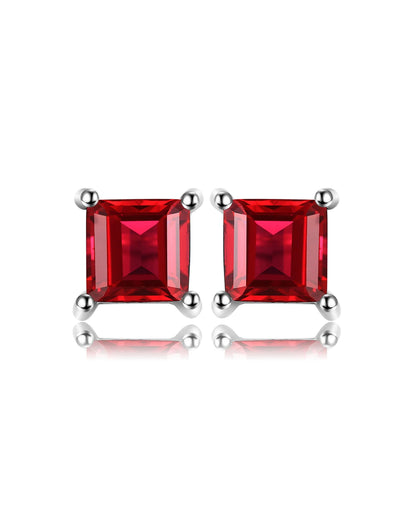 Square Studs in Sterling Silver