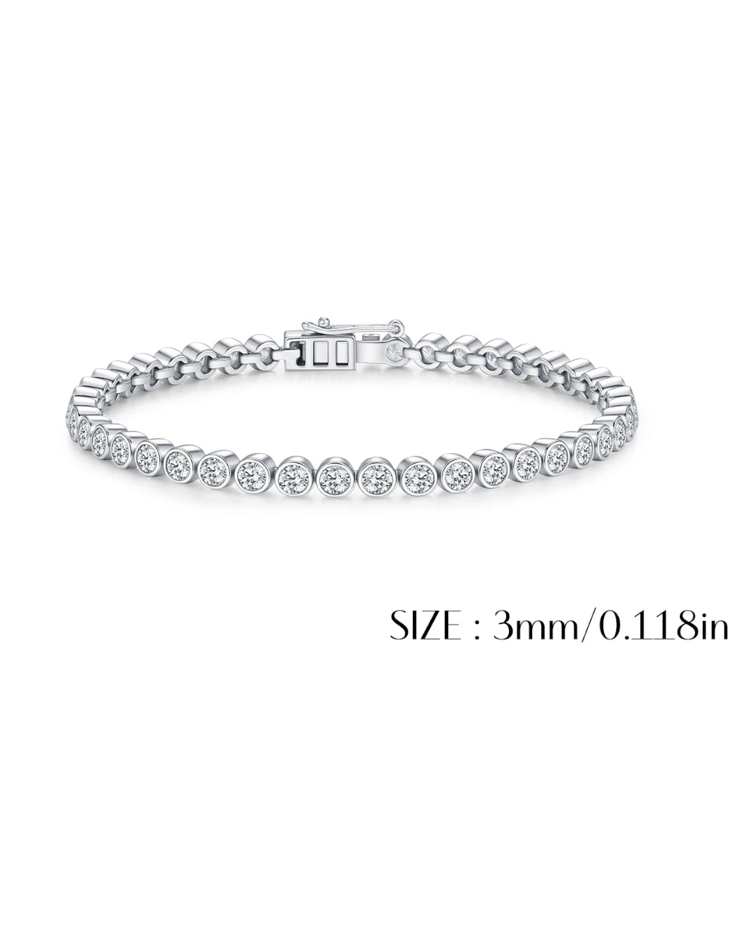classic round moissanite bracelet