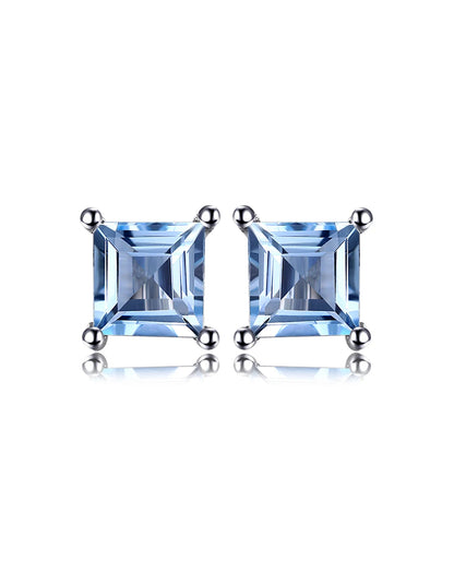 Square Studs in Sterling Silver