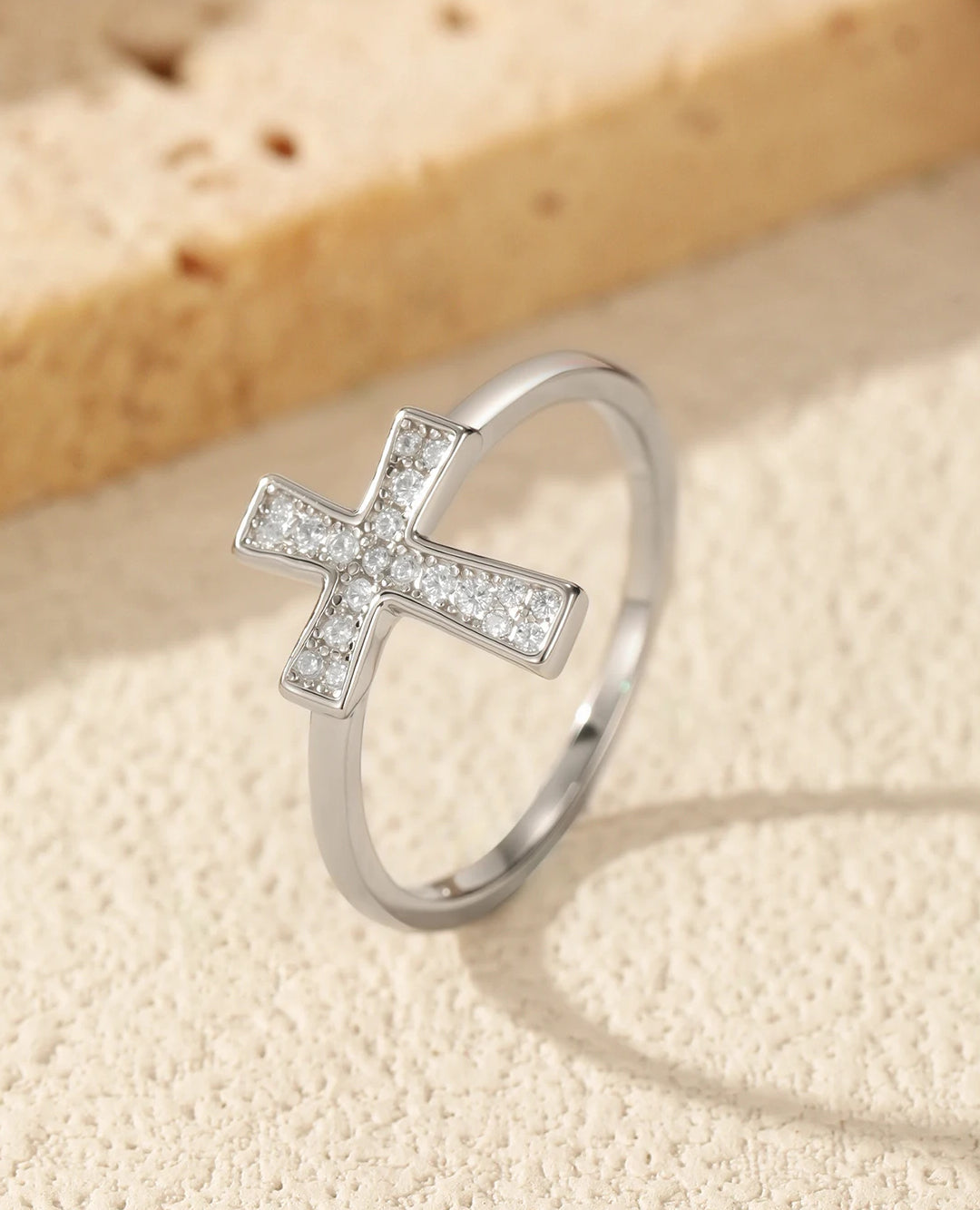 sterling silver moissanite cross jewelry set