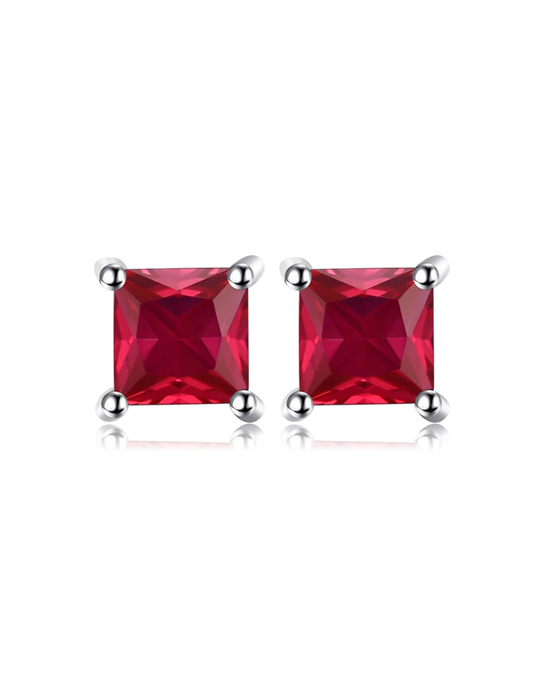 square studs in sterling silver