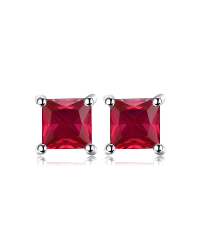 Square Studs in Sterling Silver