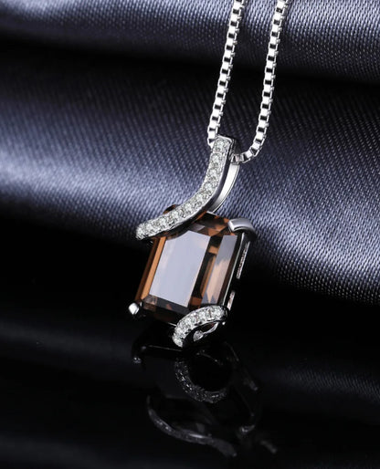 Smoky Quartz Rectangle Pendant