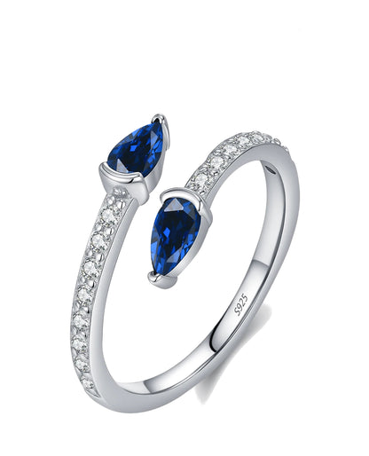 Minimal Blue Bypass Ring