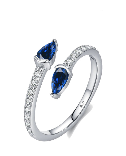 Minimal Blue Bypass Ring