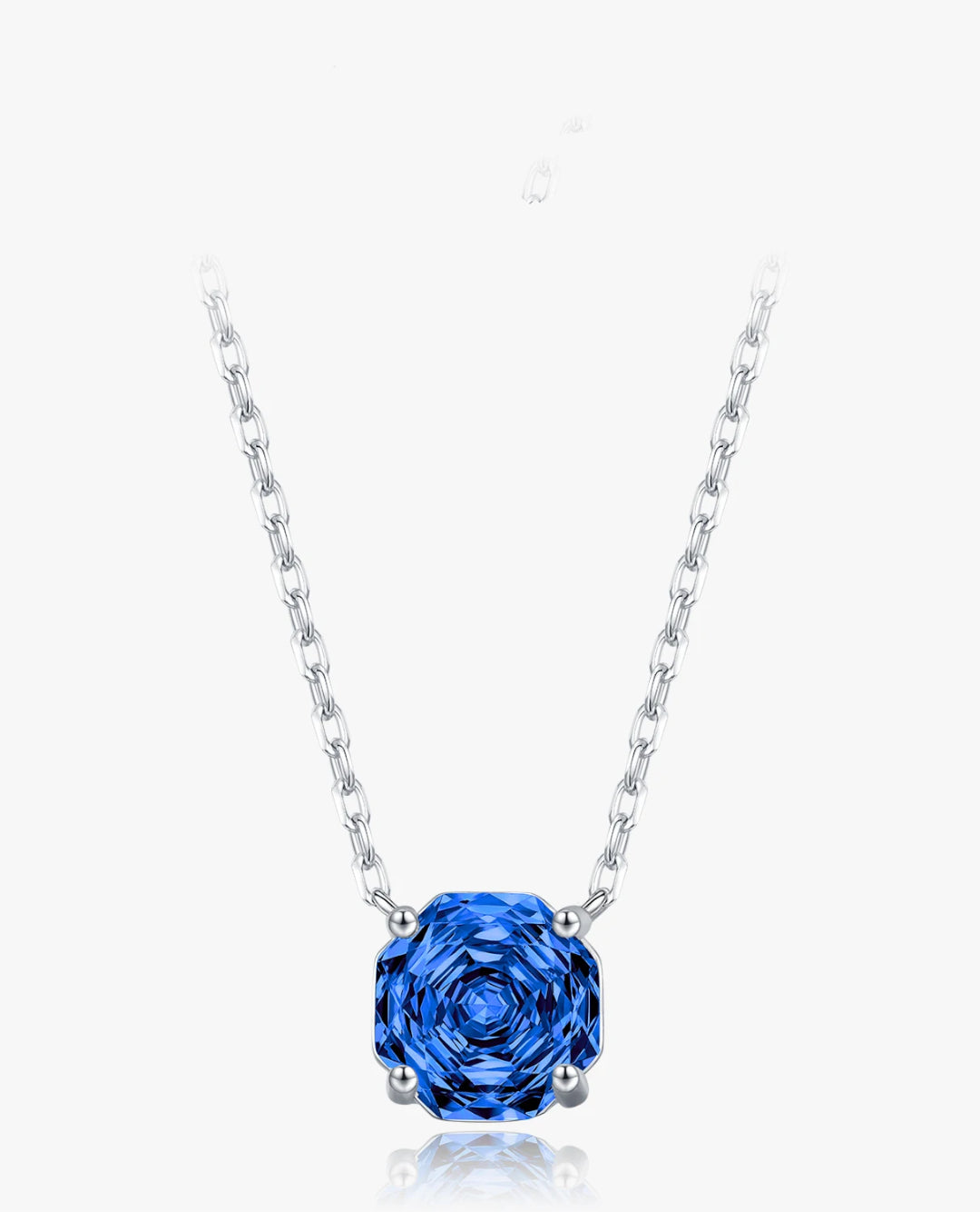 minimal blue geometric pendant