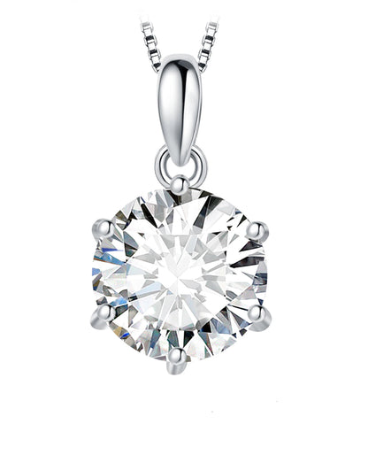D-Color Round Moissanite Solitaire Pendant
