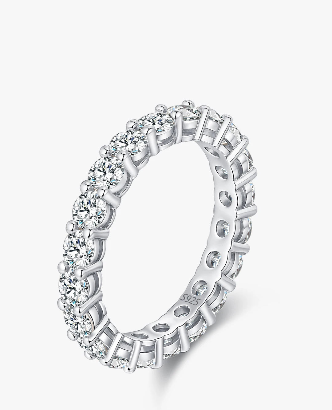 full eternity moissanite ring
