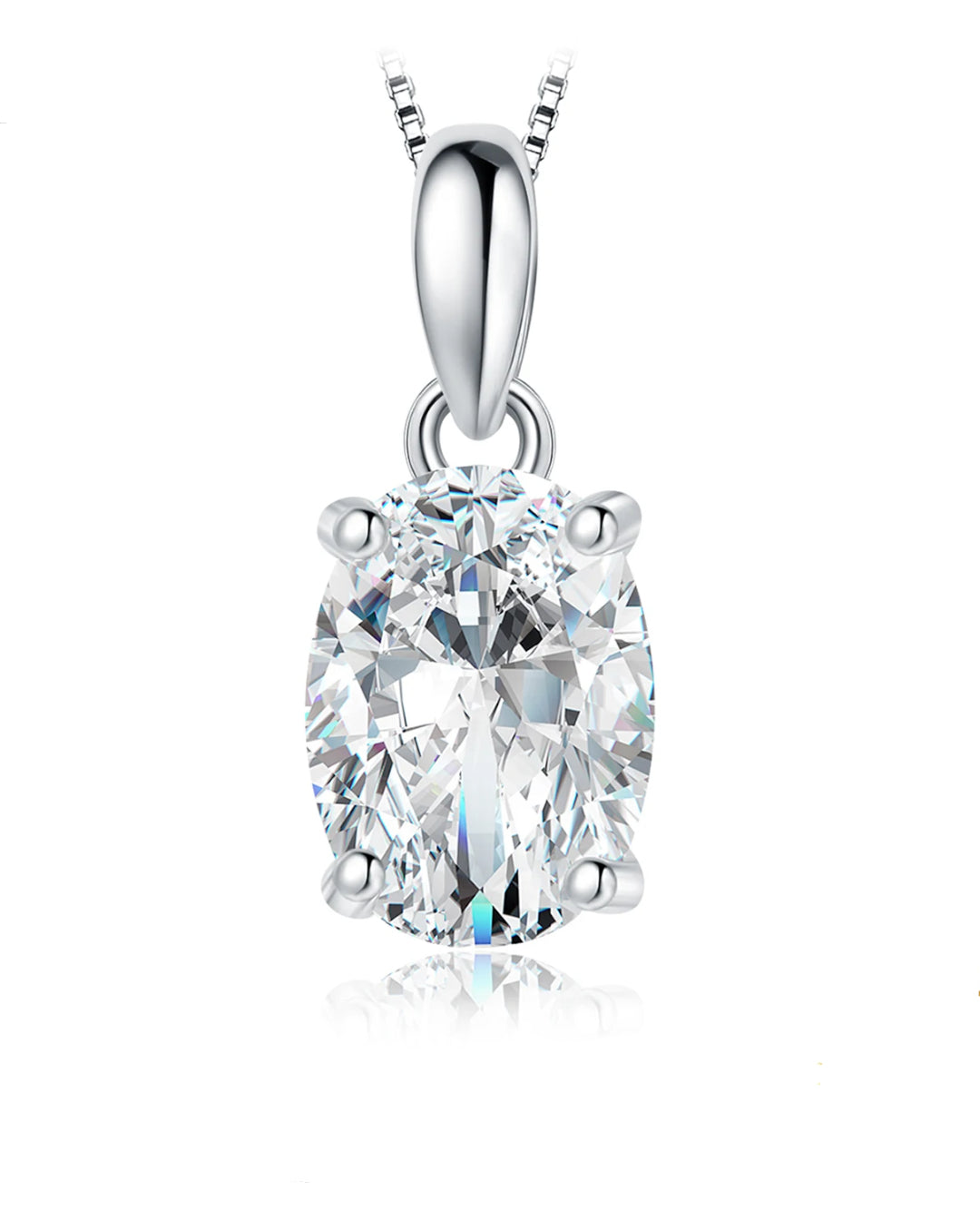 classic oval moissanite pendant