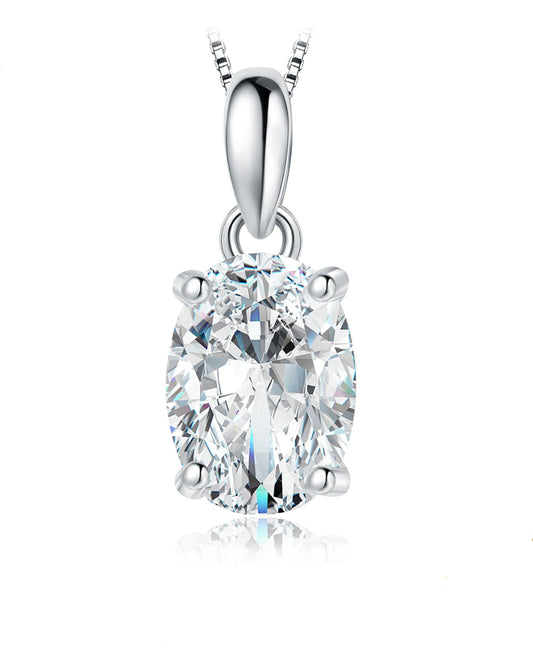 Classic Oval Moissanite Pendant
