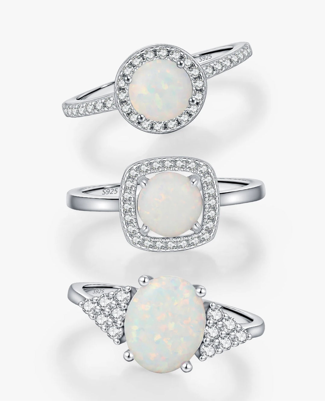 opal halo ring