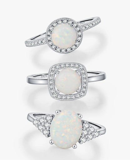 Opal Halo Ring