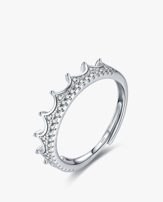 Crown CZ Adjustable Ring