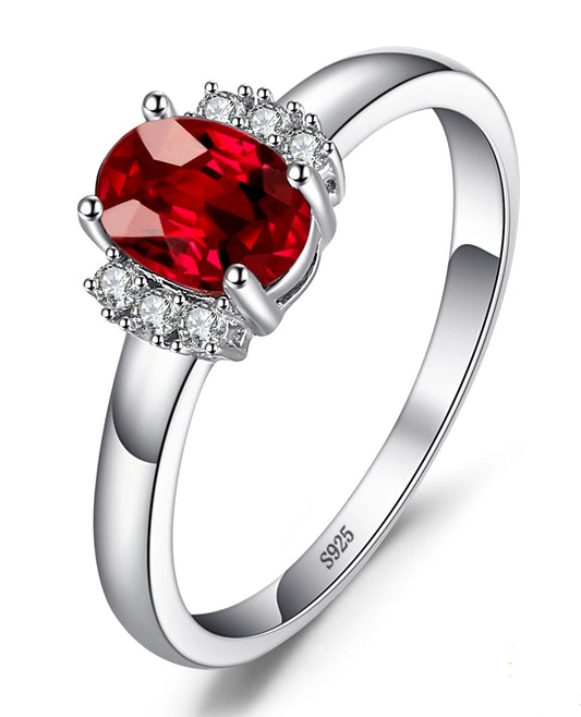 Cocktail Ring — Oval Red Garnet