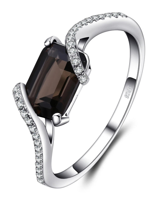 Smoky Quartz Rectangle Ring