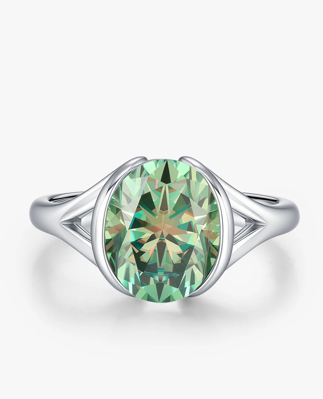 verde oval solitaire ring
