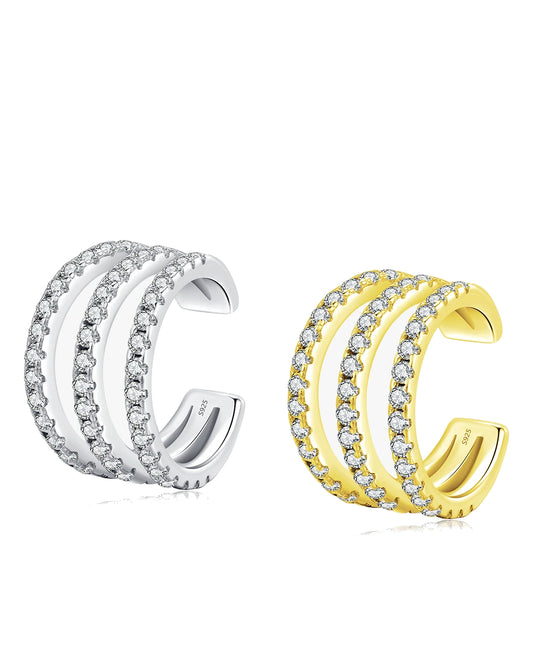 Multi-Line Sparkle Ear Cuff