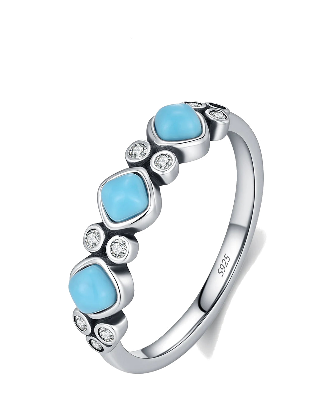 turquoise trio stack ring