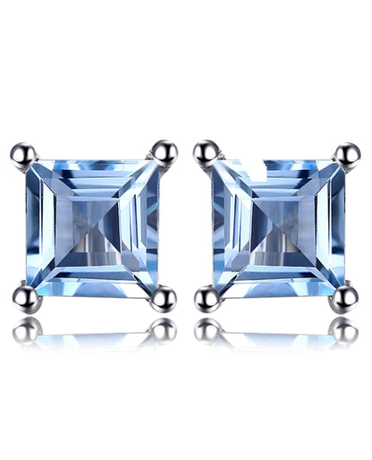 Square Studs in Sterling Silver