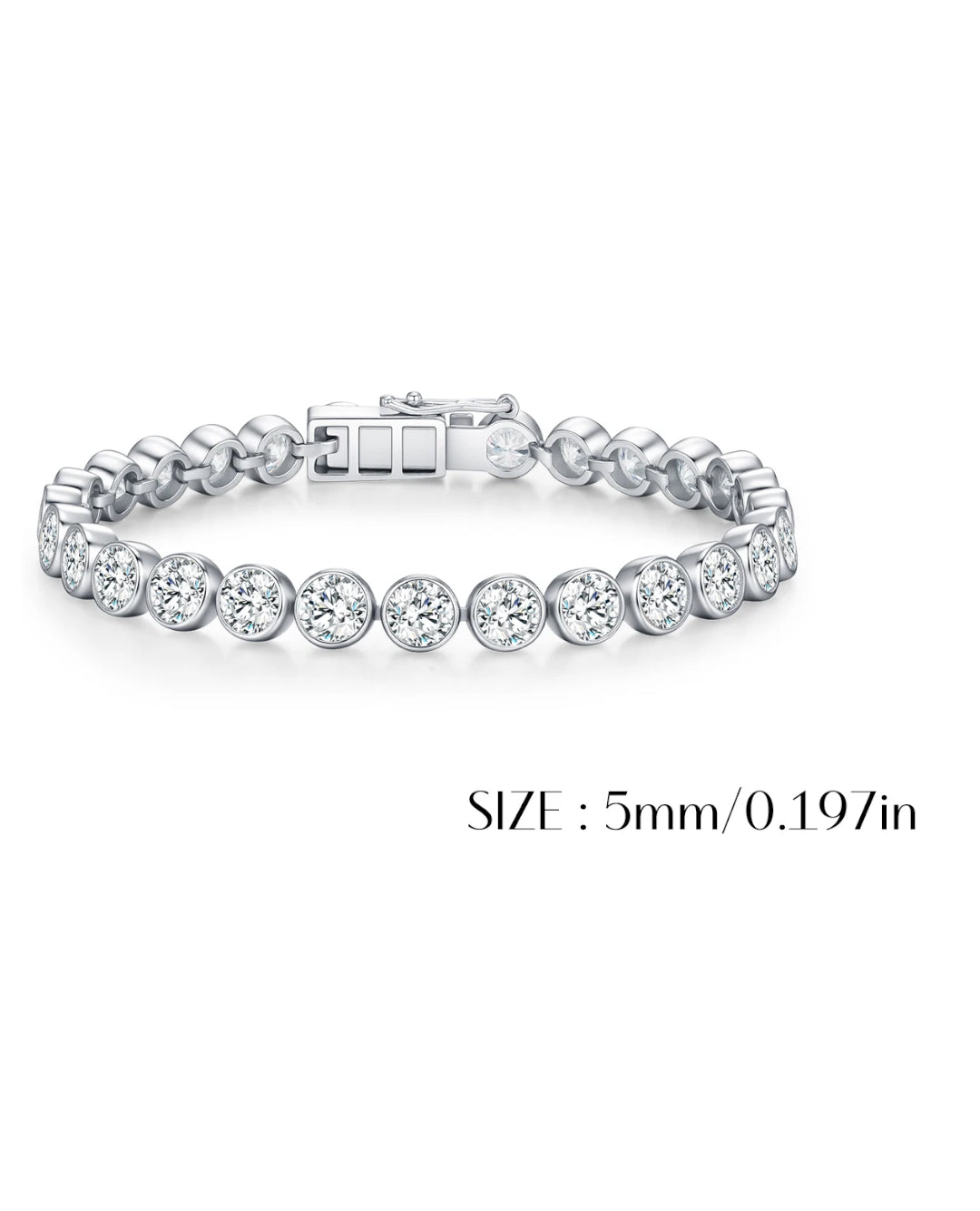 classic round moissanite bracelet