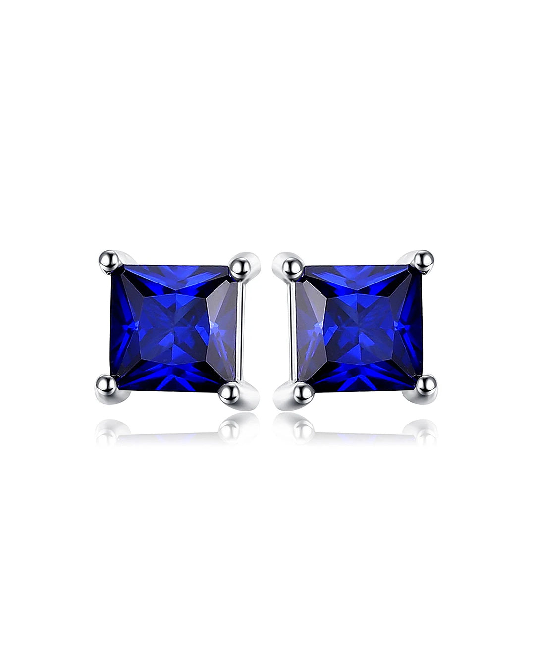 square studs in sterling silver
