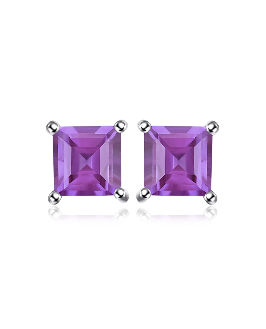 square studs in sterling silver