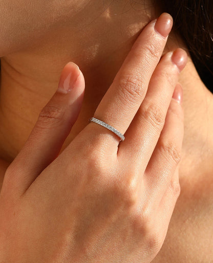 Slim Sparkle Wedding Band