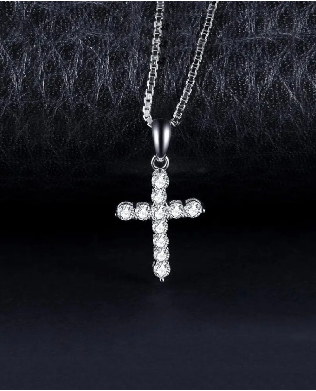 cubic zirconia cross pendant