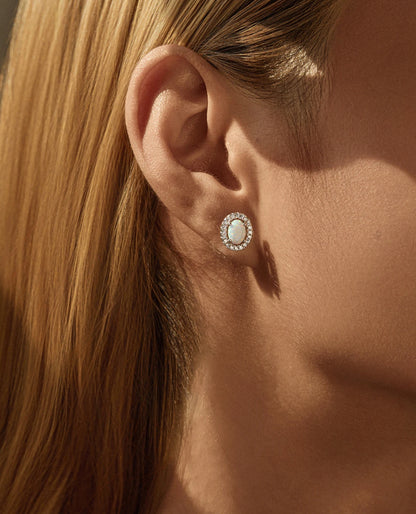 Oval Opal Ring & Stud Set