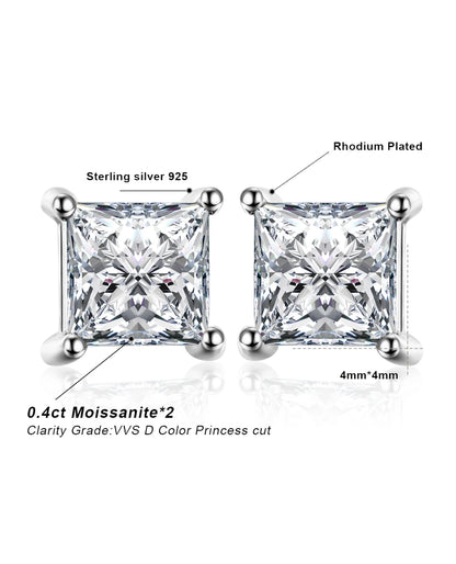 Rose-Gold Plated Princess Studs