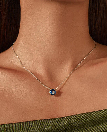 Minimal Blue Geometric Pendant