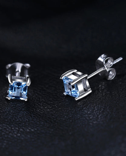Square Studs in Sterling Silver