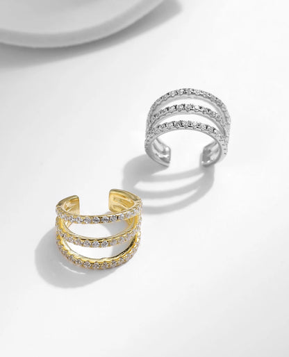 Multi-Line Sparkle Ear Cuff