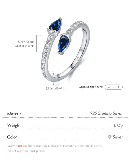 Minimal Blue Bypass Ring