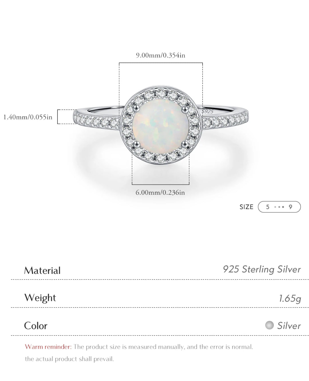 opal halo ring