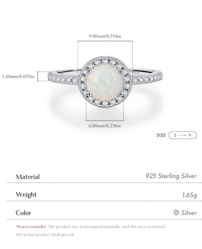 Opal Halo Ring